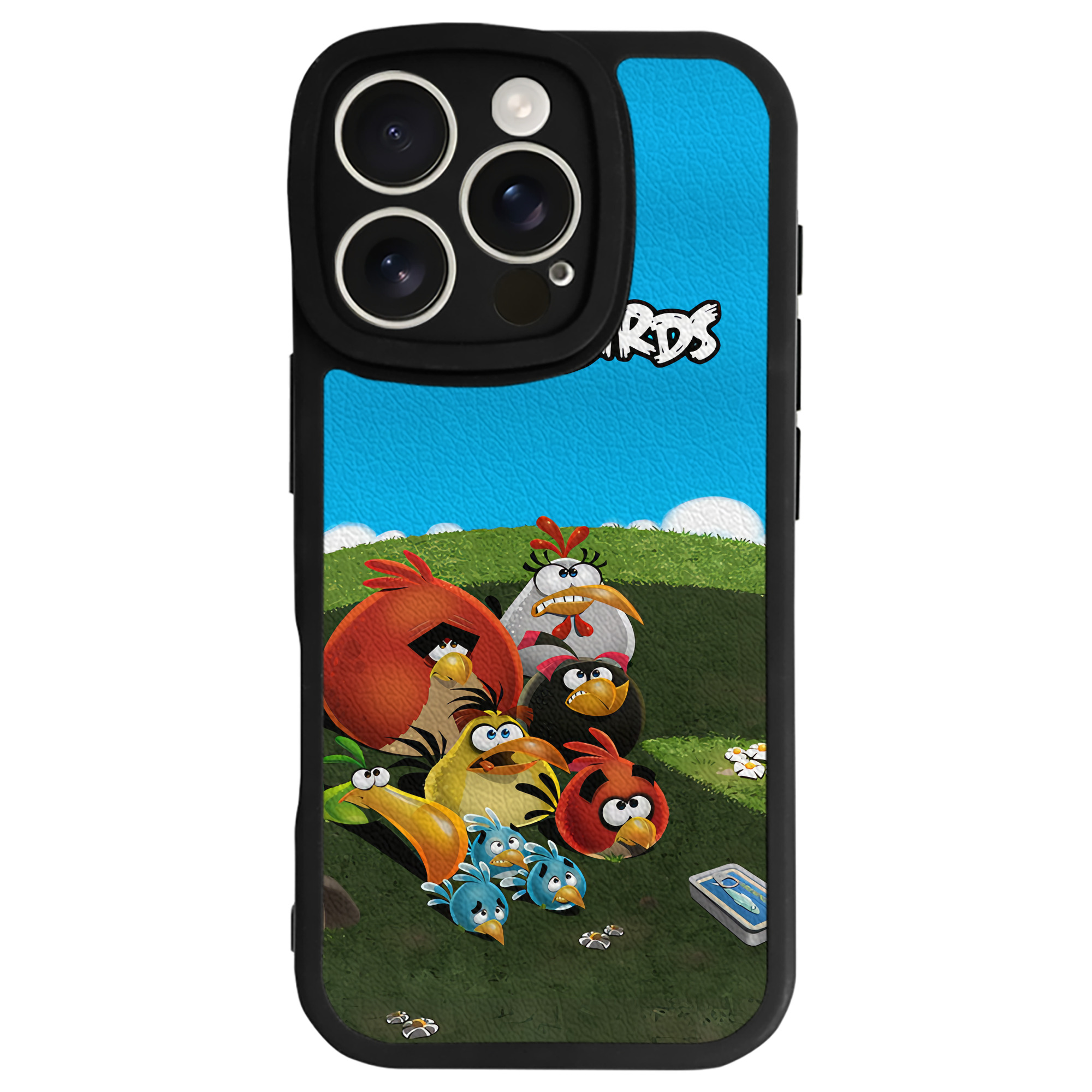 （画像用） Angry Birds アングリーバード 【iPhone 16シリーズ対応】シリコンスマホケース（レザー調） 材質：シリコン